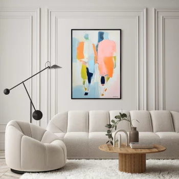 Постер на холсте Passers-by 75X105 CM