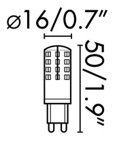 Лампочка G9 LED bulb 3,5W 2700k dimable