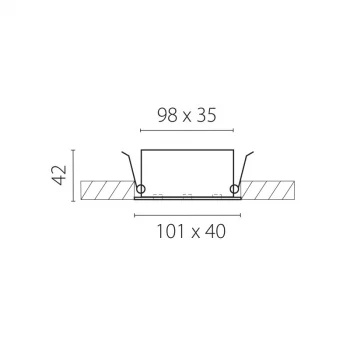 Встраиваемый светодиодный светильник Guarda 10X4X4 CM