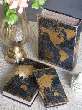 Комплект из трёх шкатулок World 22X7X33 / 18X5X25 / 13X3X22 CM