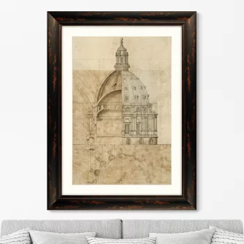 Постер Sketch of St. Paul's Cathedral 61X81 CM