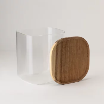 Банка для хранения квадратная glass acacia, 1,5 л