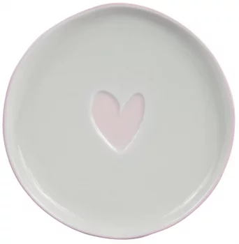 Десертная тарелка White Нeart Rose Ø16 CM