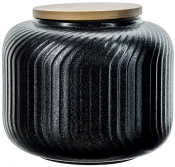 Ёмкость с деревянной крышкой Dakota black 1100 ml