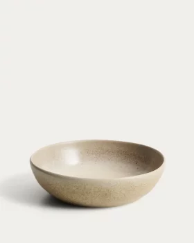Бежевая керамическая суповая тарелка Sarel 21.7X21.7X6 CM