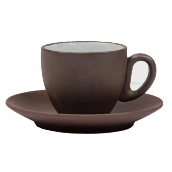 Кофейная пара 100 мл d 6,3 см h5,2 см White Matt New Brown Taiga P.L. Proff Cuisine [8]
