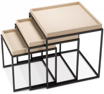Набор из трёх столиков Leonard  45X45X44 / 49X49X52 / 55X55X60 CM