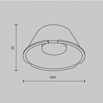 Линза для трековой системы TRINITY ⌀55mm 15° прозрачная