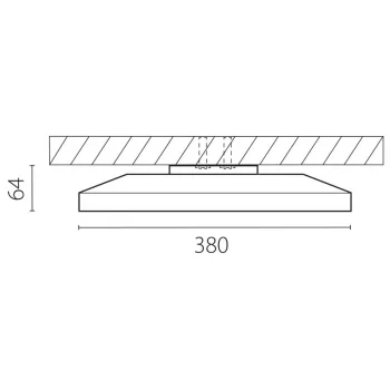 Накладной светильник Arco Eco 38X38X6 CM