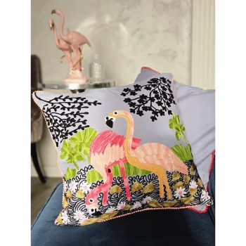Декоративная подушка «Фламинго» с наполнителем 45X45 CM
