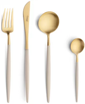 Столовые приборы Goa Ivory Gold 24 предмета