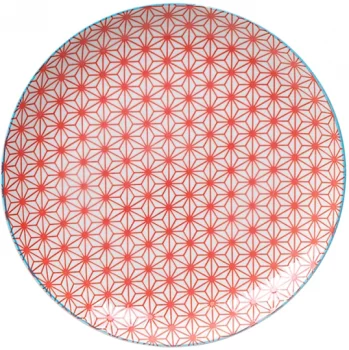 Фарфоровая тарелка Star/Wave Plate Ø26 CM розовая