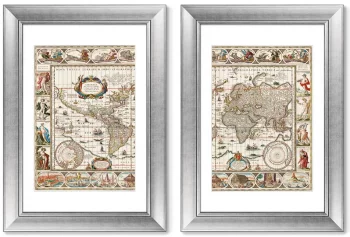 Диптих Nova totius terrarum orbis 51X71 / 51X71 CM