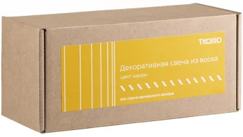 Свеча декоративная Edge 6X6X17 CM цвета карри