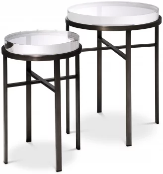 Комплект столиков Hoxton 40X40X55 / 30X30X49 CM