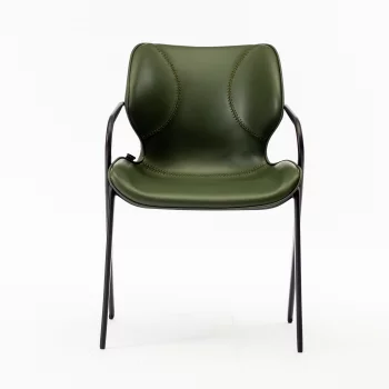 Стул Мангейм зеленая экокожа ножки черные 55X63X81 CM