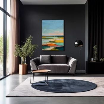 Постер на холсте The Earth Was Covered with a Colorful Blanket 75X105 CM