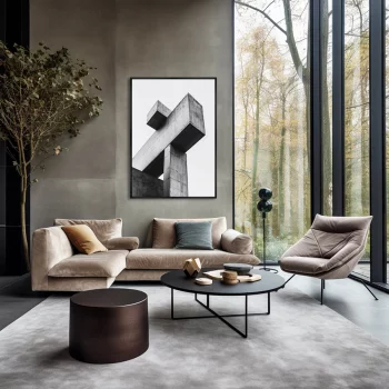 Постер на холсте The Structure of the Forms 75X105 CM