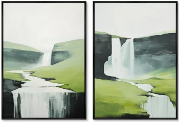 Набор из двух постеров на холсте Milky Rivers 75X105 / 75X105 CM