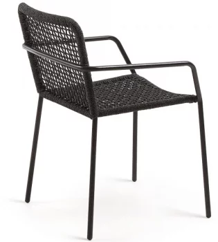 Стул с подлокотниками Boomer 60X56X80 CM чёрный