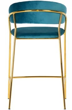 Стул полубарный Turin 60X52X95 CM бирюзовый
