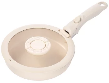 Сковорода с крышкой и съемной ручкой smart ceramic, D20 см