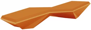 Шезлонг Faz Sun Chaise 204X70X42 CM оранжевого цвета