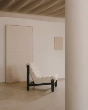 Белый настенный гобелен Maha с горизонтальной линией 110X220 CM