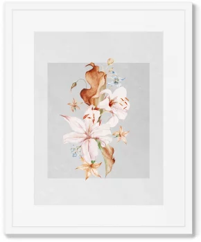 Комплект постеров Floral set in pale shades No9 42X52 / 42X52 / 42X52 / 42X52 CM