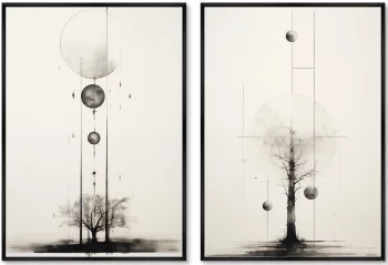 Набор из двух постеров на холсте Conversacion con el espacio 75X105 / 75X105 CM
