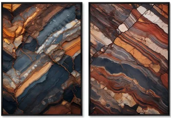 Набор из двух постеров на холсте Stone Color Palette 75X105 / 75X105 CM