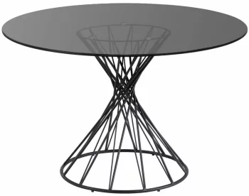 Круглый обеденный стол Niut 120X120X76 CM с стеклянной столешницей