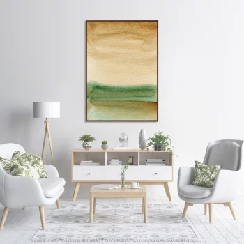 Постер на холсте Pond shore in July 75X105 CM