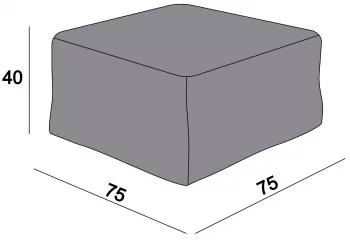 Защитный чехол на журнальный столик/оттоманку Лунго 74X74X38 CM