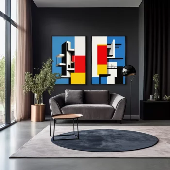 Набор из двух постеров на холсте Shape 75X105 / 75X105 CM