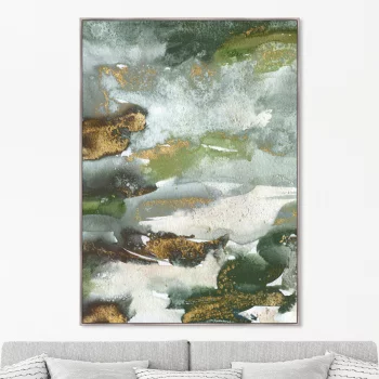 Репродукция на холсте River from a birds-eye view 105X145 CM
