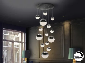 Люстра Sphere 14L хромированная D60 DIMABLE 60X180 CM
