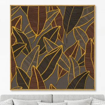 Постер холсте Symphony of leaves 105X105 CM