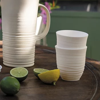 Стакан из биопластика Tierra 350 ml молочно-белый