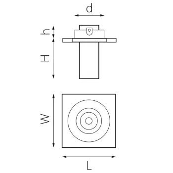 Встраиваемый светильник Intero 9X9X8 CM