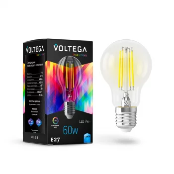 Светодиодная лампа Voltega Crystal Груша A60 E27 7Вт 4000K