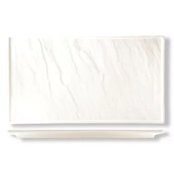 Блюдо прямоугольное 35*20 см h1,9 см Relief белое фарфор P.L. Proff Cuisine [3]