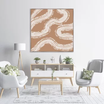 Репродукция на холсте Snow road 105X105 CM