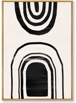 Диптих на холсте The curved geometric vibes 75X105 / 75X105 CM
