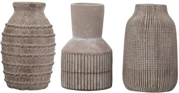 Набор из трёх ваз Vespera 10X10X15 / 10X10X15 / 9X9X15 CM