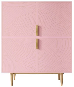 Комод Line 100X45X120 CM pink