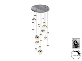 Подвесной светодиодный светильник Sphere LED 27L Ø80 DIM BLUETOOTH CCT цветной 83X83X220 CM