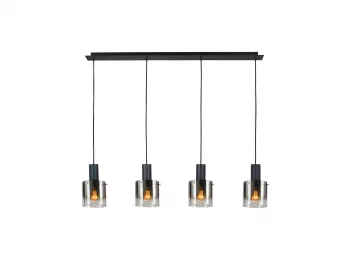 Люстра Venize 4L черный/дымчатый 120X15X26 CM