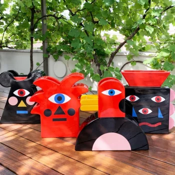 Керамическая ваза Oggian Mister Mouse 30X28X8 CM