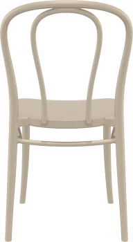 Стул пластиковый Victor 42X55X58 CM бежевый
